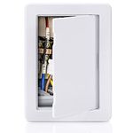 PNKKODW Plumbing Access Panel for Drywall 4 x 6 Inch Plastic Access Door Removable Wall Access Panel Ceiling Reinforced Hinged Durable White