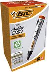 BIC Marking 2300 ECOlutions Permanent Markers - Red Colour - Box of 12 - Medium Chisel Tip Markers - Low Odour