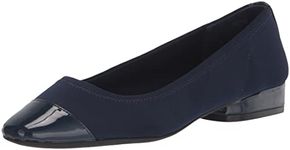 Anne Klein Women’s Carlie Comfortable Ballet Flat, Navy, 10