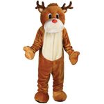 Wicked Costumes Adult Super Deluxe Reindeer Fancy Dress Mascot - One Size