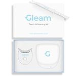 GLEAM Professional-Grade Teeth Whitening Kit - Home System with LED Light - Sensitivity Free Formula - Vegan Friendly - Up to 8 Shades Whiter Teeth - Instant Results - Peroxide Free