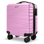 AVIO Wave Cabin Suitcase 45x36x20cm - Lightweight Double-Wheel Luggage Bag w/Combi Lock, 2 Internal Pockets, Telescopic Handle w/ 3 Heights - Durable ABS Hard Shell RyanAir, EasyJet, British Airways