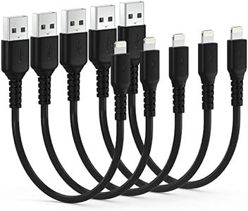 Cable de carga corto para iPhone [5 unidades, 30 cm], certificado Apple MFi USB a Lightning cable de carga rápida y cable de datos para iPhone 14 13 12 11 Pro Max Mini XR XS X 8 7 6 6s Plus SE