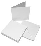 Craft UK 863 8 x 8 inch Card and Envelope pack of 25 - White,20.8 x 20.8 x 20.8 cm