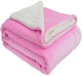 BRANDONN New Born Baby Blankets All Season Fluffy 2 Layered AC Wrapping Sheet Flannel and Sherpa Blanket for Baby Boys and Baby Girls, Toddlers 130 cm x 105 cm, (3-24 Months)(Lightweight)