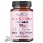 Myo-Inositol & D-Chiro Inositol | Hormone Balance for Women | Ideal 40:1 Ratio | Myo Inositol 2000mg, D Chiro 50mg Daily Dose | Vitamin B8 to Regulate Menstrual Cycle & Support Ovarian Health | SM Nutrition