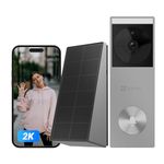 EZVIZ 2K Video Doorbell Camera No Monthly Fee with Rechargeable Solar Panel, Wireless/Wired, Colour Night Vision with Spotlight, AI Detection, 162° Wide View, Front Door Camera, Alexa&Google (CP3 Pro)
