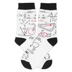 Science Like Magic But Real Socks, 1 Pair, Gift for Science Lover, Teacher, Student, Science Theme Gift for Christmas, Math, 8