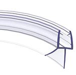 Pre Curved Shower Screen Seal Strip for 4-6mm Curved Glass that Covers up to 20mm Gap, Pre Curved Shower Door Seal Strip Transparent Shower Seal Replacement with Adjustable Length of 90 cm