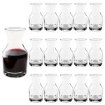 15 Pack Mini Wine Carafe Decanter, Single Serving Glass Carafe,Small Wine Glasses Wine Wine Glass (8.5 oz)