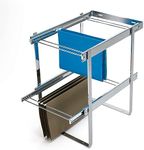 Rev-A-Shelf 2 Tier 14.5" Base Cabinet File Drawer Organizer System for Leterr & Legal Sized Files for Home Office or Home Storage, Chrome, RAS-FD-KIT