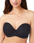 Wacoal Women’s Red Carpet|Padded|Wired|Half Cup|Full Coverage|Strapless Bra Black (32DD)