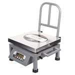 iScale i-20 Weight Capacity 100kg x 10g Accuracy, Portable/Mobile Electronic Weighing Scale with Front Back Double Red Display & Detachable Handle, Stainless Steel Pan,12x12" for all Commercial Uses
