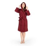 Nine West - Unisex Bathrobe - Made with 100% Turkish Cotton Terry Cloth for Spa & Hotels, High Absorbent & Comfy Hooded Robes