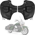 KEMIMOTO Street Glide Soft Lowers Chaps, Synthetic Leather Engine Bar Covers for Touring Models Road King Road Glide Electra Glide and Trike Models 1980-2017 2018 2019 2020 2021 2022 2023 2024