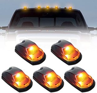 F250 Led Cab Lights Amber, 15-LED Smoke Cover Lens, Roof Running Marker Light, Compatible with 2017-2020 Ford F250 F350 F450 F550 Super Duty Pickup Truck SUV (DK020)