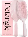 Lily England Curly Hair Brush for Detangling & Styling - Pain-Free Curl Brush for Wet & Dry Hair With Flexible Bristles - Easy to Hold Hair Brush for Curly Hair Women 3c to 4c Hair, Pink