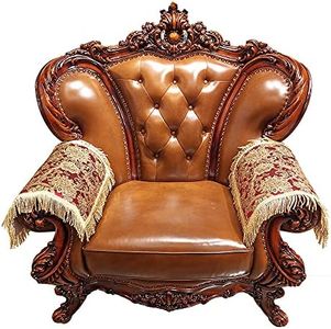 LUFEIJIASHI Luxury Couch arm Covers,Sofa armrest Cover for recliners Anti-Slip Furniture Protectors for Leather Sofa arm Cover Washable 2pcs (SBDB-red)