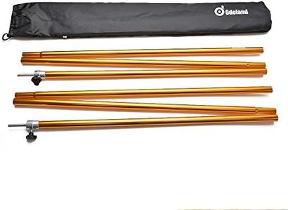 Adjustable Tarp Poles 98.4"/250cm, Telescoping Aluminum Tarp and Tent Poles Set of 2, Collapsible Lightweight Poles for Camping, Backpacking, Hammocks, Sun Shade Shelters, and Awnings