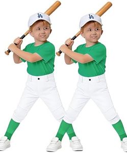 MIVEI 2T-7Years Toddler Baseball Pants - Youth Kids Tee Ball Pants with Belt Loops Little Grils Softball Knicker Pants UPF50+