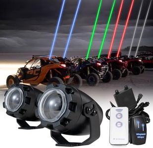 ANGU-OFFROAD Whip Lights for Side by Side, 2Pcs RGBW Whipless LED Whip Light with Switch & Remote LED Pods Chase Light Antenna Whipless Whip for Polaris UTV ATV Can Am Maverick X3 SXS RZR Golf Cart