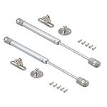 200N Gas Struts, 2X Cabinet Door Hinges Lift Up Spring Flap Gas Strut Support Stay Bar Kitchen Cupboard Box 100/200N Pressure (200N)