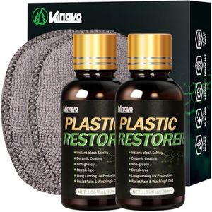 Plastic Restorer for Cars, Black Plastic Trim Restorer Cars Ceramic Coating Trim Restore Repair for Trim,with Foam Applicator,30ML(2-Pack)