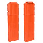 lififun 2 Pack 18-Dart Quick Reload Clip Magazine for Nerf N-Strike Elite Series (Orange)