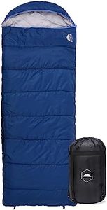 Tough Outdoors Extra Large Sleeping Bag - Adult Sleeping Bag Camping & Backpacking - 3-Season Fall, Spring, Summer Sleeping Bag - Lightweight Waterproof Compact Sleeping Bag w/Compression Sack