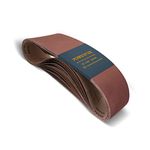 POWERTEC 6 x 48 Inch Sanding Belts, 12PK, 2 Each of 60/80/ 120/150/240/400 Grits, Aluminum Oxide Belt Sander Sanding Belt Assortment for Bench Belt Sander,Wood & Paint Sanding,Metal Polishing (110167)