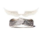 Hug Wings Ring Angel Wings Feather Retro Copper Ring for Women and Men Lovers Friends Gifts