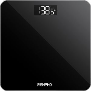 RENPHO Digital Bathroom Scale – High Precision, LED Display, Black