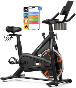 MERACH Exercise Bike, Stationary Bikes for Home, Magnetic Indoor Cycling Bike with Self-developed APP, 330lbs Capacity & Comfortable Seat Cushion & Tablet Mount for Weight Loss Gym Cardio