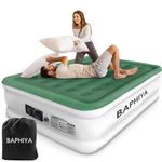 BAPHIYA King Air Bed, Inflatable Bed with Built-in Electric Pump, Quick Self Inflation, Portable Double Size Blow Up Bed Inflatable Mattress with Flocked Surface for Kids Guest Home 203x152x46cm