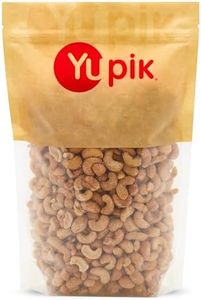 Yupik Roasted Salted Whole Cashews, 2.2 lb, Gluten-Free, Kosher, Vegan, Seasoned Nuts, Lightly Coated with Salt, Source of Protein & Iron, Crunchy, Savory Snacks