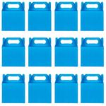 SHATCHI 10Pcs Sky Blue Cardboard Lunch Takeaway Birthday Wedding Carry Meal Food Cake Party Box Childrens Loot Bags