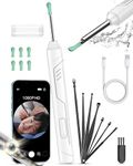 Ear Wax Removal, 1080P FHD Wireless Otoscope Earwax Removal Tool, WiFi Ear Endoscope with LED Lights, 3mm Mini Visual Ear Inspection Camera Silicone Ear Pick for Adults Kids Pets…