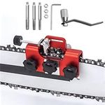 Saipor Chain Saw Sharpening Jig Kit with 3pcs Chainsaw Sharpening Stone, Portable Chainsaw Sharpening Tool Kit Hand-Cranked Chainsaw Sharpener Tool for 6-22 inches Chain Saws