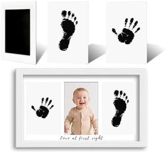 Inkless Baby Hand and Footprint Kit – Clean Touch Pad & Keepsake Frame for Newborns, Boy or Girl – Safe No-Mess Handprint & Footprint for Infant, Dog Paw Print, Nursery Decor (White)