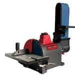 BUCKTOOL 500W Bench Belt Sander for Metal Working 100x915mm Belt and 203mm Disc Sander with Direct-drive Motor 2980RPM Benchtop BD4802