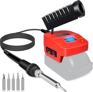 Cordless Soldering Iron Station Tool for Milwaukee M18 18V Battery,Portable Electric Fast Heating Up Soldering Iron with USB&Type C for M18 for DIY,Appliance Repair,Wire Welding(NO Battery)
