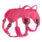 Snootiful Hound Greyhound Harness/Whippet Harness - Escape Proof Dog Harness for Lurchers and Sighthounds - 3 Point Harness - Padded, No Escape, Non Slip (Pink, Small)