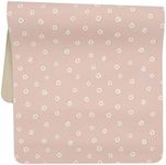 Ava + Oliver Vegan Leather Baby Changing Mat (16 X 30 in) - Multipurpose Wipeable and Portable Diaper Changing Pad - Foldable for Travel (Pink Daisies)