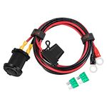 YCIND Female Cigarette Lighter Socket Power Outlet Heavy Duty 30A Fuse 12V 12AWG Cord Car Truck Boat Marine RV Mobile DIY Kit 6Ft