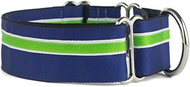 If It Barks - 1.5" Martingale Collar for Dogs - Adjustable - Nylon - Strong and Comfy - Ideal for Training - Made in USA - Medium Finley