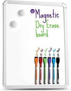 Kedudes Magnetic Whiteboard - White Board Sheet (17x13) with 6 Colored Markers