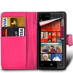 London Gadget Store Apple iPod touch 6th Gen (2015) Premium PU Leather Wallet Flip Skin Case Cover in HOT PINK with RETRACTABLE Capacitive Stylus Touch Screen Pen