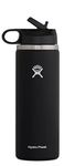 Hydro Flask Wide Mouth Straw Lid - Stainless Steel Reusable Water Bottle - Vacuum Insulated, Dishwasher Safe, BPA-Free, Non-Toxic