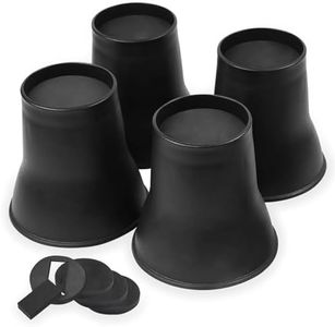 BTSD-home Bed Risers 6 Inch Heavy Duty, Round Furniture Risers 4 Pack for College Dorm Bed, Sofa, Couch, Desk and TV Stand, Bed Lifts for Underbed Storage, Black