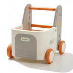 Baybee 4-in-1 Baby Walker & Kids Ride-On | Smooth-Rotation Wheels, Push Cart & Multi-Layer Toy Storage | Secure Rope Pull, Comfortable Seat & Early Walking Support (Orange)